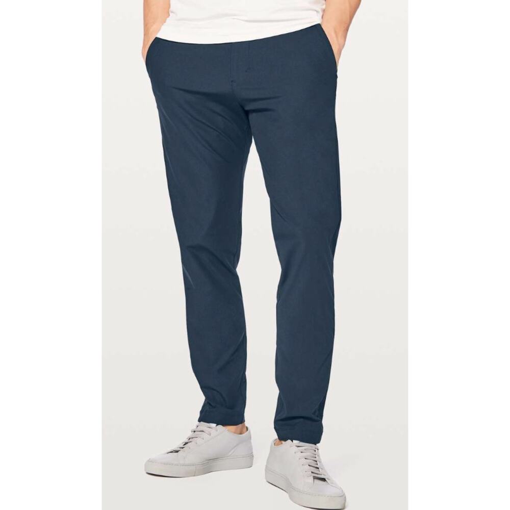 411 - LULULEMON Commission Pant Slim *Warpstreme 34" True Navy 36W